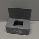 Moorfowl Hello Sweet Cheeks Flushable Wipes Holder Baby Wipes Dispenser Container Cute Funny Rustic Farmhouse Bathroom Decor (Grey)