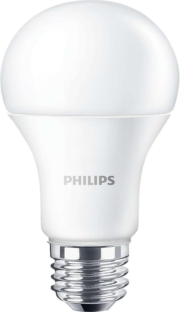 Philips LED Non-Dimmable A19 Frosted Light Bulb: 1500-Lumen, 5000-Kelvin, 14-Watt (100-Watt Equivalent), E26 Medium Screw Base, Daylight, 4-Pack, 455717