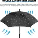 ZDSSM Automatic Open Golf Umbrella, 54/62/68/72 inch Extra Large Oversize Double Canopy Vented Stick Umbrellas, Windproof Waterproof Umbrella for Men And Women