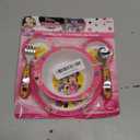 The First Years Disney Minnie Mouse Dinnerware Set - Toddler Plates and Toddler Utensils- 4 Piece Set