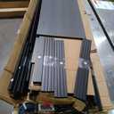 Queen Size Loft Bed L-shaped Desk USB Metal Loft Bed Wardrobe High Loft Bed LED