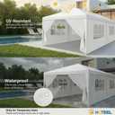HOTEEL 10x30 FT Party Tent Outdoor Canopy Tents for Parties with 8 Removable Sidewalls, Carpas para Fiestas Waterproof for Gazebo Large Backyard Shelter Patio Wedding Events Tent BBQ
