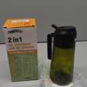 Olive Oil Dispenser and Oil Sprayer  16oz/470ml Glass Light-Proof Oil Pourer for Kitchen, Air Fryer, Cooking, Salad, and BBQ (Black)