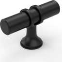 Amerdeco 10 Pack Matte Black Cabinet Knobs 2 Inch T Bar Cabinet Pulls Kitchen Cabinet Handles Cabinets Hardware Drawer Pulls ZH0058