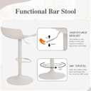 YOUNIKE Bar Stools Set of 2 Counter Height Chairs Modern Barstools Cream, 16.5X13.8X35.8"Cream