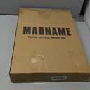 MAONAME Faux Leather Tray, Rectangular Serving Tray with Handles, Green Decorative Trays for Coffee Table, Shagreen Ottoman Trays for Living Room, Office, 17" x 12"