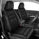 AOMSAZTO Car Seat Cover Custom Fit for Honda CRV 2015 2016 Faux Leather Seat Covers Full Set CR-V Seat Protector Compatible Airbag(5 Seats,Black)
