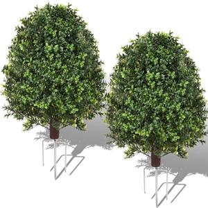 28.5inch Faux Boxwoods for Outdoor Planters, UV Resistant Boxwood Topiary