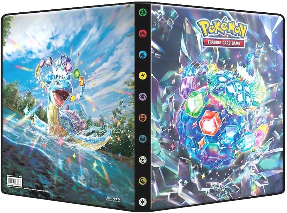 Ultra PRO 9-Pocket Pokmon Card Binder - Stellar Form Terapagos & Lapras Cover, Stores Up to 252 Cards, Archival-Safe Pages, Pokemon Cards Holder for Trading, Baseball, MTG, Booster Box