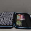 MERATIA 60 Slots Diamond Painting Storage Container, Diamond Art Kits for Adults Stackable Bead Organizer with Carrying Handle, Craft Storage Box with Accessories (Blue-60 Slots)