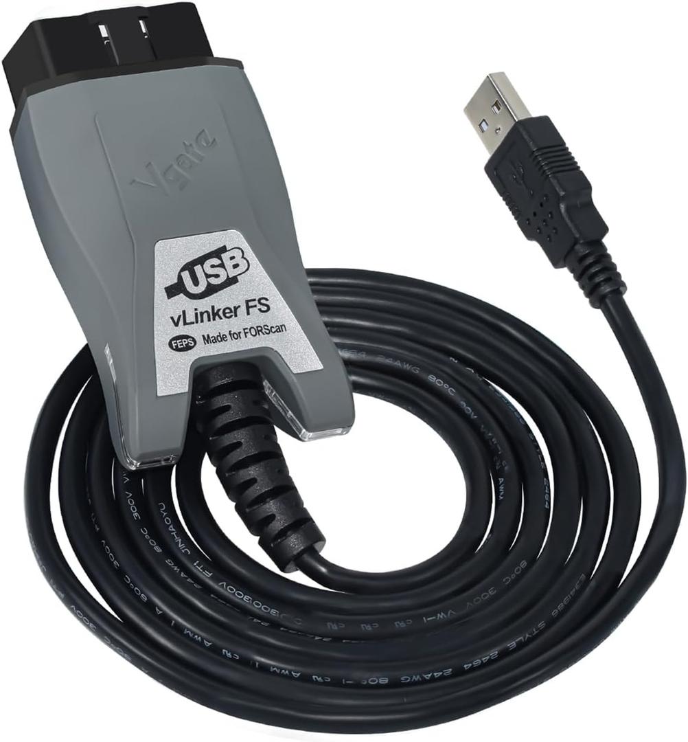 V-gate vLinker FS USB FORScan OBD2 Adapter for HS/MS-CAN Auto Switch, Wire OBD2 USB FORScan Adapter Code Readers & Scanner Diagnostic Tools
