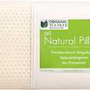 OrganicTextiles Natural Latex Pillow with Organic Cotton Cover, Standard Size, Soft, Pressure Relief, Neck Pain Relief, Bed Pillow for Side, Back and Stomach Sleeper (Standard (Pack of 1)