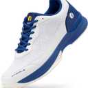 FitVille Wide Pickleball Shoes for Men Tennis Shoes Sneakers for All Court Racquetball Athletic Shoes for Racquet Sport | Arch Support & Wide Toe Box (Royal Blue) 14Wide