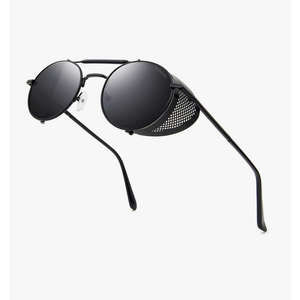 RONSOU Steampunk Style Round Vintage Polarized Sunglasses Retro Eyewear UV400 Protection Matel Frame