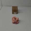 Link Wood Knot Decor - Hand Carved Coffee Table Decoration, Boho Chain Link Decor, Modern Shelf, Rustic Objects for Home Living Room Bedroom(Pea-Pink)