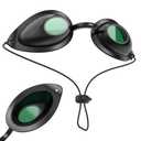 Karono Flexible IPL Goggles Eye Shields - UV Eye Protection Glasses for Skin Therapy, Tanning Bed, Hair Removal, Blocks 200-2000nm Wavelengths, Adjustable Head Strap for Comfort Fit