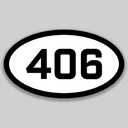 DHDM 406 Area Code Sticker Montana Billings Bozeman Butte-Silver Bow City Pride Love | 5-Inches by 3-Inches | Premium Quality Vinyl UV Resistant Laminate PD2217