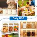 16pack Mason Jars 16oz with Airtight Woodgrain Lids and Bands, Pint Canning Jars, Clear Glass Jars for Canning, Pickling, Meal Prep, Jam, Honey, Shower/Wedding Favors, Labels & Brush & Twine Included