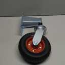 8 inch Fence Gate Wheel,Spring Loaded Heavy Duty Gate Caster Wheels for Metal Tube Gate,360 Degree Rotation 600 LBS Load Capacity with Screws & Spanner