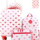 Travelers Club 5 Piece Kids' Luggage Set, Hearts