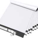 Fuxury 100 Pcs 12x15.5" Poly Mailers,Heavy Duty Shipping Bags for Clothing,Self Seal Plastic Mailing Envelopes for Books Packaging Postal Return Business,White