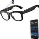 AI Smart Glasses, 4K HD Camera, Bluetooth Calling, Anti-Shake Video Recording, Live Translation, AI Object Recognition, Dual Mic, 270mAh Battery, Black