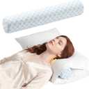 Neck Roll Cervical Pillow for Neck Pain Relief - Memory Foam Neck Pillow for Bed | Round Neck Pillows for Sleeping (Cool-Blue, X-Small - 3.5" H)