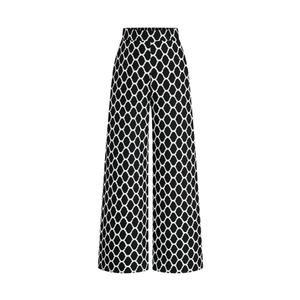 RoseSeek Women's Plus Size Y2K Goth Pants Wide Leg Long Trousers (Black, XXL)