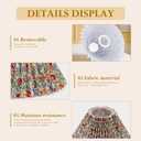 2pcs Pleated Lamp Shade, Modern Printing Flowers Lampshades for Table Lamps Floor Lamps, Barrel Lampshade Replacement for Bedroom, Cute Lamp for Living Room Home Office Decor
