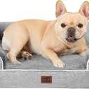 EHEYCIGA Orthopedic Dog Bed for Medium Dogs, Waterproof Memory Foam Medium Pet Beds with Sides, Non-Slip Bottom and Egg-Crate Foam Dog Couch Bed with Washable Removable Cover, Grey, 29x21