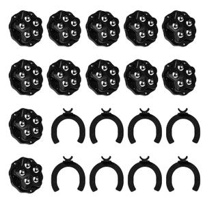12Pcs Black Self Adhesive Caster Wheels, Stickers Casters Rollers, Kitchen Appliances Casters Wheel with Brake Pads, 360 Free Rotation Swivel Wheel, Ball Casters, Small Furniture Wheel