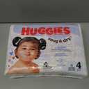Huggies Size 4 Diapers, Snug & Dry Baby Diapers, Size 4 (22-37 lbs), 186 Count (6 Packs of 31)