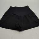 AMPOSH Women's Maternity Workout Shorts Over Belly Buttery Soft Athletic Yoga Running Shorts with Pocket (Medium, A01 Black)