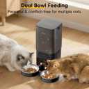 7L Automatic Cat Feeder 2 Cats, 5G WiFi Dog Food Dispenser with APP Control | APP Control, Dual Power Supply, Up to 12 Meals Per Day, 10s Voice Recorder, 2 Stainless Steel Bowls
