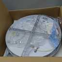 Low Profile Ceiling Fans with Lights,27.2 Black Modern Dimmable Flower Shape Ceiling Light Fan with Remote Control/app Control,Timing 6 Gear Speeds Fan Ceiling Lamp.