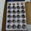 Set of 20, 14x1.5 Lug Nuts Chrome Compatible with Camaro Corvette Impala 1.5 Inch Wheel Lug Nuts (Silver)