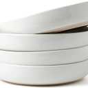 famiware Milkyway 33 oz Bowl Set, Pasta Bowls Set of 4, Salad Bowls Perfect for Your Friend for Housewarming, Thanksgiving, Christmas, White