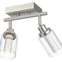 MELUCEE 5-Color Temperature 6 Light LED Track Lighting Kit Brushed Nickel