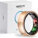 Herz P1 Smart Ring for Women & Men - (Size 6) 24/ 7 Health Metrics Fitness Ring, Tracks 20+ Biometrics, 6 Day Battery Life, Waterproof Stainless Steel, Free APP for iOS Android, No Subscription