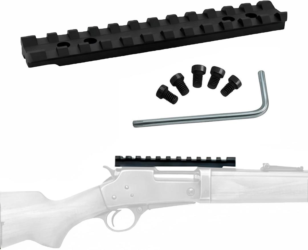 Gotical Picatinny Rail Mount for for Marlin 1895/336/375/444 Series Lever Action Rifles - 12-Slot, 5.1 Inches Long Scope Weaver Rail Mount Range Up to 500 Yards CNC Machined