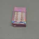 3 x Red Press On Nails Short - Jofay Fashion French Tip Press On Nails, Acrylic Fake Nails with Snowflakes and Gold Glitter, Reusable False Nails Glue On Nails for Women, Stick On Nails Kit 32Pcs