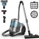 1700W Canister Vacuum, 45Kpa Bagless HEPA for Pet Hair, Hard Floor
3.5QT XL Dust Cup, 5-Stage Filtration, Tangle-Free Brush, Auto Cord Rewind, 4 Tools, Lightweight, Quiet