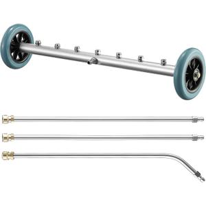 RIDGE WASHER Pressure Washer Undercarriage Cleaner, 24 Inch Undercarriage Car Washer, Under Car Pressure Washer Attachment with 3 Pcs Extension Wand, 4000 PSI