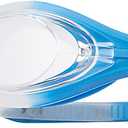 TYR Mens and Women's Hydra Flare Swim Goggles Watertight with UV Protection and Speed Adjustment (Clear/Blue)