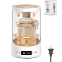 Sourdough Starter Warmer Home Incubator  Upgraded Sour Dough Warmer Box with Double Heating Plates and Warming Dome, 70120°F Precise 1°F Thermostat, 24H Timer Fermentation Sourdough Heater Mat Tool