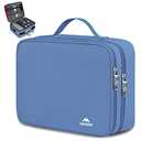 MATEIN Electronics Organizer, Cable Organizer Bag Electronic Accessories Case with Handle for Cable, Cord, Tablet, Charger, Phone, Double Layers Tech Case Travel Gifts for Men and Women, Blue