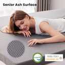 SINWEEK 3 Inch Gel Memory Foam Mattress Topper Twin XL Size for College Dorm, Dorm, Ventilated High Density Pad for Back Pain, Bed Topper with Removable Soft Cover, CertiPUR-US Certified,Grey