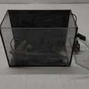 NICREW 2.5 Gallon Nano Nature Aquarium Kit, Ultra-Clear Rimless Desktop Fish Tank with Light, Filter, Gravel and Rock, Perfect for Small Fish, Shrimp, or Betta, Complete Version, Black