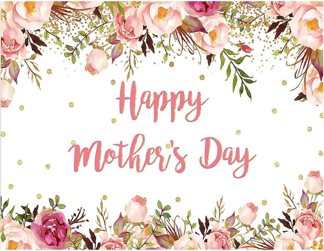 YYNXSY Mother's Day Background Mom backdrops Floral Background Mother's Day Party Decoration Photography Picture Studio Props YY-5507 7x5FT Multi