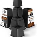 Utopia Bedding - Adjustable Bed Risers 3, 5, 8 Inch  Heavy Duty Furniture Riser Set of 4 for Beds, Couch & Desk  Under Bed Storage & Dorm Room Essential  Supports Up to 1,300 lbs  Black